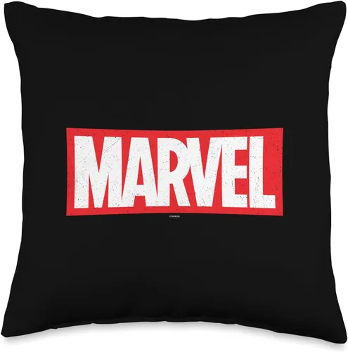 Marvel Almohada clásica con logotipo de ladrillo rojo, 1 unidad (paquete de 1), multicolor