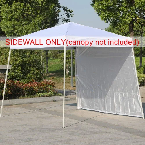 Miniatura 2 de ABCCANOPY Toldo de pierna inclinada, 1 paquete de pared lateral, solo color blanco
