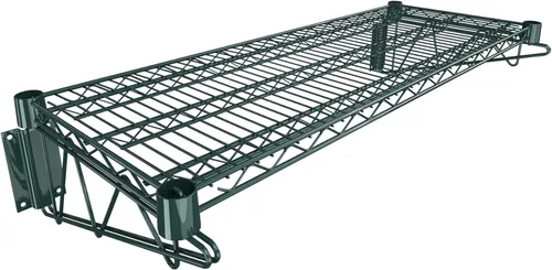 Miniatura 40 de Estante de montaje en pared de alambre epoxi negro de 14" x 24