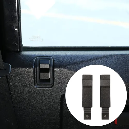 Miniatura 9 de Para Land Rover Defender 90 110 130 2004-2018 Aluminio Puerta Interior de Coche Manija Decoración Cubierta Accesorios Auto (2 unidades, Negro)