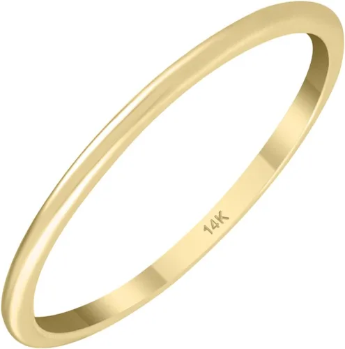 Miniatura 4 de Anillo de boda de 1mm de grosor abovedado en oro amarillo de 14K