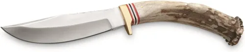 Miniatura 3 de Szco Supplies Inc SS-7030 - Cuchillo de caza al aire libre con mango de ciervo de 10.5 pulgadas con funda de cuero, marrón, SS-7030
