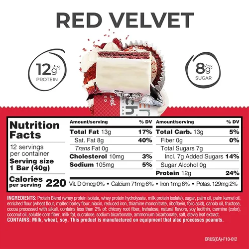Miniatura 2 de Power Crunch - Barras de oblea proteica, snacks altos en proteínas con delicioso sabor, red velvet, 1,4 onzas (12 unidades)