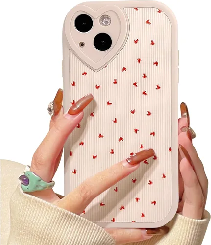 Miniatura 27 de Lovmooful Funda compatible con iPhone 13, diseño floral con lente de amor, protector de parachoques para niñas y mujeres, TPU suave a prueba
