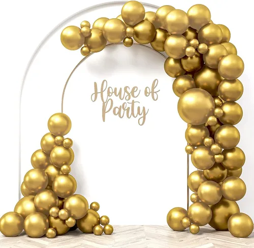 Miniatura 13 de HOUSE OF PARTY Globos azules metálicos: guirnalda de globos azules, globos metálicos azules de 5/12/18 pulgadas para decoraciones de graduación
