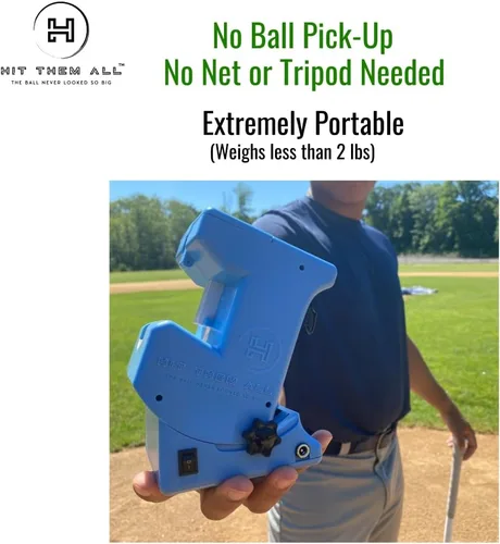 Miniatura 2 de Máquina de lanzamiento, ayuda para entrenamiento de coordinación ojo-mano de béisbol, softbol, ligera, portátil, práctica de bateo en cualquier