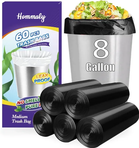 Miniatura 15 de Bolsas de basura pequeñas transparentes de 1 galón, 140 unidades (0.8-1 galón), bolsas de basura fuertes de 0.8 galones, 1 galón y 1.2 galones