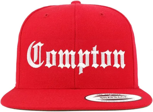 Miniatura 5 de Trendy Apparel Shop Compton City Old English - Gorra de béisbol bordada con visera plana
