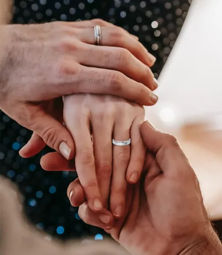 Miniatura 3 de KOHOTA Anillos giratorios de acero inoxidable para mujeres y hombres, anillos giratorios para la ansiedad, anillos giratorios para aliviar