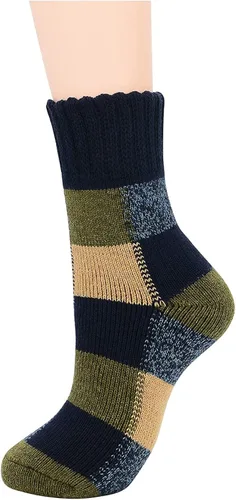 Miniatura 4 de Calcetines de lana para mujer acogedores calcetines de invierno de punto grueso calcetines cálidos y vintage calcetines absorbentes para mujer
