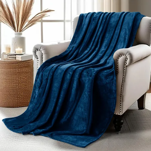 Miniatura 48 de Utopia Bedding Manta de forro polar negro, tamaño individual, ligera, mullida, suave, antiestática de microfibra (60 x 80 pulgadas)