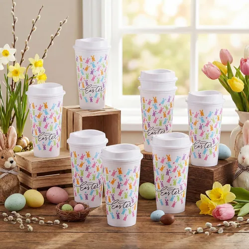 Miniatura 8 de Bokon 12 piezas de tazas de plástico transparente reutilizables de Navidad a granel, 16 oz, tazas de árbol de Navidad de estilo bohemio, tazas