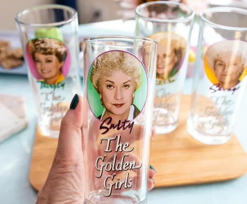 Miniatura 4 de Silver Buffalo The Golden Girls Frames - Vasos de 10 onzas con logotipo, juego de 4 Vasos de bar para mimosas, cócteles