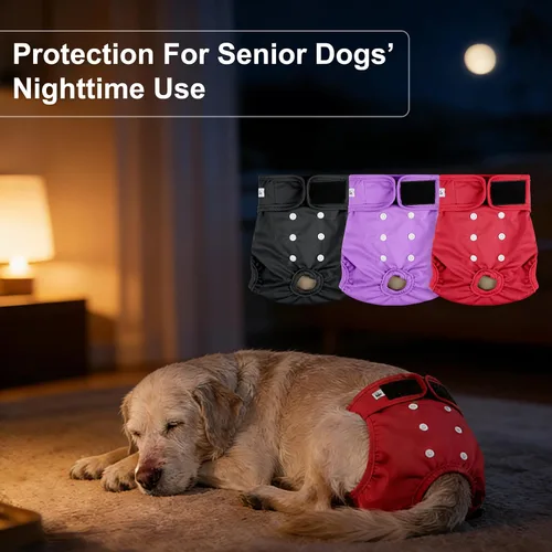 Miniatura 67 de Pañales lavables para perros, para hembras caninas, reutilizables, para periodo de celo, altamente absorbentes, para incontinencia, con broches