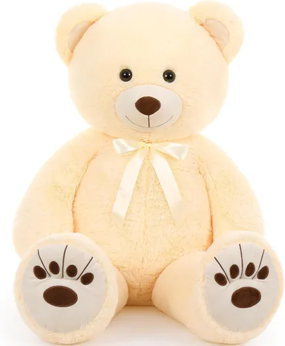 Miniatura 12 de MorisMos Oso de Peluche Azul Gigante, Peluche Grande de 36 pulgadas para Baby Shower, Oso de Tamaño Real para Niños, Niñas, Novia en Cumpleaños, San