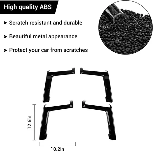 Miniatura 4 de Hoolcar Cubierta interior para manija interior de puerta compatible con Toyota 4Runner 2010-2023, color negro