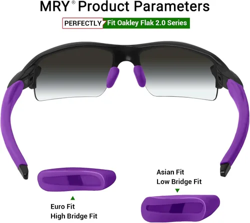 Miniatura 2 de Mryok Kits de boquillas de repuesto para Oakley Flak 2.0 OO9295 / 2.0 XL OO9188 - Opciones Púrpura y negro