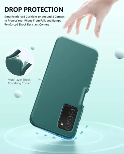 Miniatura 4 de para Samsung Galaxy A03s Funda de teléfono: Funda protectora híbrida de silicona delgada y a prueba de golpes - Funda celular duradera de TPU