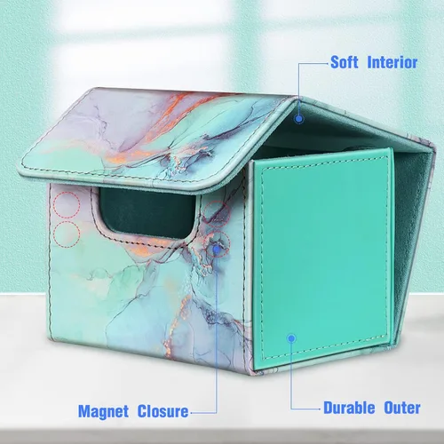 Miniatura 2 de CaseBot Caja de cartas compatible con MTG/TCG/CCG, funda magnética para tarjetas de juego de gran tamaño que se adapta a más de 180 tarjetas
