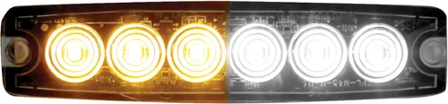 Miniatura 10 de Buyers Products 8892210 Luz estroboscópica LED de 5" ámbar/verde, 6 LED, 23 patrones de flash, carcasa de aluminio, luces de advertencia