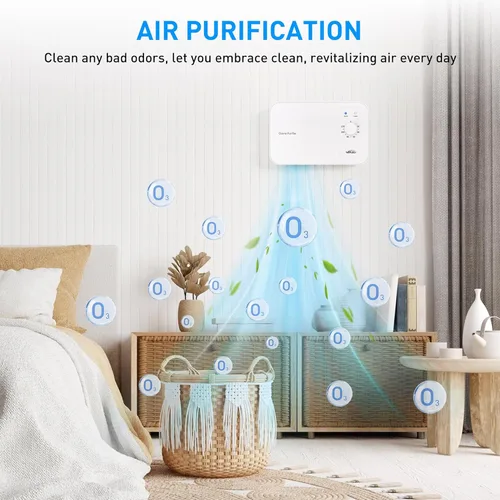 Miniatura 5 de Máquina multiusos de ozono de 800 mg/h,Burbujero de ozono para purificar agua y aire,Ozonador de agua portátil para alimentos F&V Home Hunting Cold