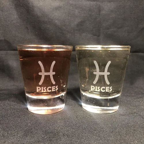 Miniatura 5 de Juego de 2 vasos de chupito de signos del zodiaco Aries Leo Cáncer Piscis Escorpio Tauro Sagitario Géminis Virgo Libra Capricornio Acuario (AQUARIUS)