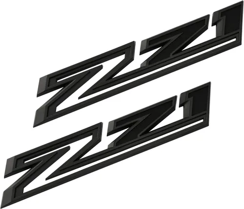 2 piezas Nuevos Emblemas Z71 de Reemplazo para 2019-2021 Silverado 1500 2500 3500 Vinilo Adhesivo 84632695 Placa de Identificación OEM (Negro Mate)