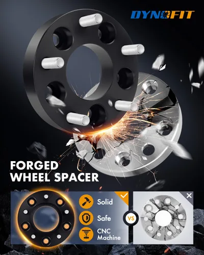 Miniatura 7 de Dynofit Adaptadores de rueda de 5 x 4.5 a 5 x 5 pulgadas de 1.25 pulgadas, 4 piezas para ruedas Jeep Jk Wk Wj Xk en Tj Yj Kk Xj Mj Kj Zj