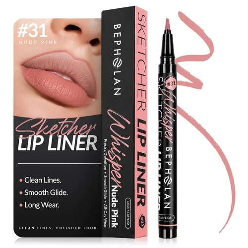 BEPHOLAN Delineador de labios de larga duración, impermeable, 24 horas de duración, delineador de labios líquido de larga duración, delineador de