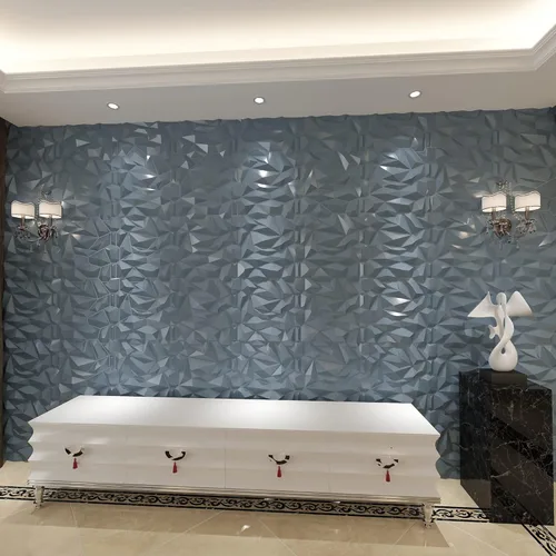 Miniatura 78 de Art3d Panel de Pared de Diamante 3D de PVC Dentado a Juego-Negro Mate, para Decoración Interior Residencial y Comercial Diamante mate negro