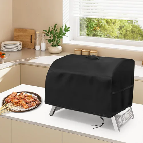 Miniatura 7 de Cubierta de Parrilla para Parrilla Hibachi, Cubierta de Parrilla de Mesa Pequeña Impermeable para Exteriores de Servicio Pesado, Cubierta