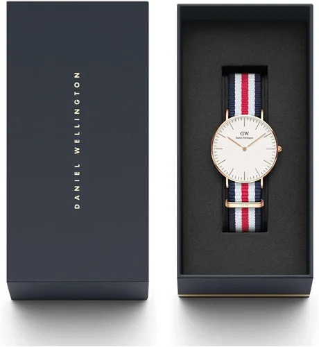 Miniatura 6 de Daniel Wellington Reloj clásico de tela plateada (poliéster)