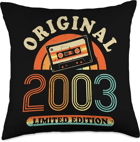 Miniatura 4 de Retro Limited Edition 2003 Cassette Tape 23rd Birthday Throw Pillow