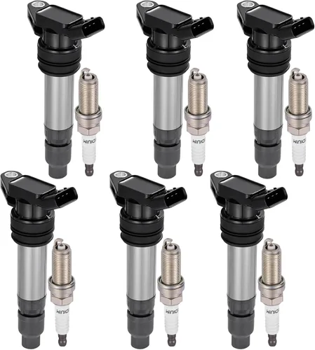 Miniatura 50 de BDFHYK Paquete de bobinas de encendido UF529 y bujías de iridio 4644 compatibles con Audi A3 A4 Allroad Quattro A5 Quattro Q5 TT Quattro Volkswagen