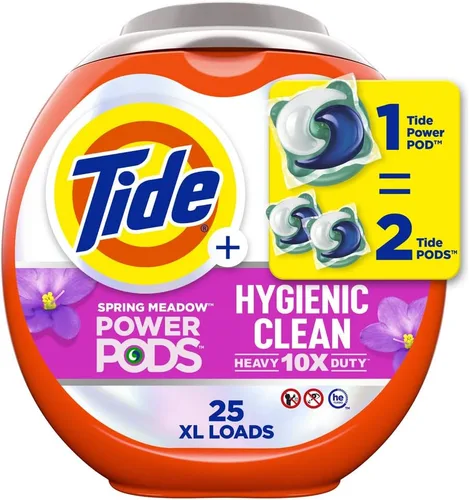 Miniatura 15 de Tide Hygienic Clean Heavy 10x Duty Power PODS - Paquete de detergente para ropa, original, 25 unidades, para suciedad visible e invisible