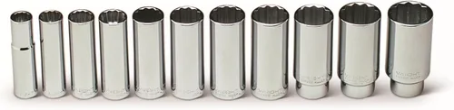Wright Tool 402 1/2 pulgada Drive 11 piezas 12 puntos profundos juego de 1/2 a 1-1/8 pulgadas Wright Drive 2.0 fabricado en Estados Unidos acero