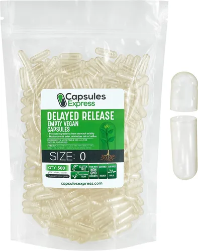 Miniatura 12 de XPRS Nutra Tamaño de liberación retardada 3 cápsulas vacías – 1000 cápsulas veganas vacías transparentes – Píldoras vegetarianas – Relleno de Talla 3