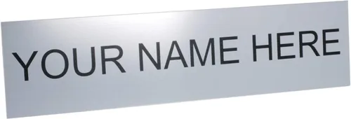 Miniatura 10 de ExcelMark Placa de nombre personalizada para puerta, oficina, pared, personalizada con tu texto, 2 x 8 pulgadas (1 línea, negro)