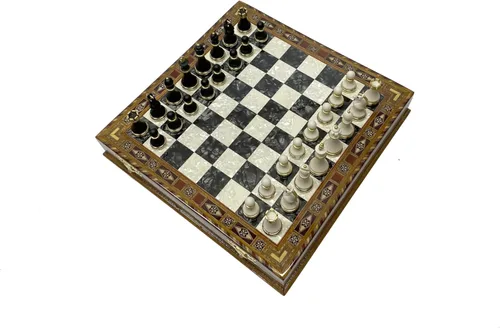 Miniatura 4 de Antochia Crafts Juego de ajedrez grande de 16.5 pulgadas para adultos, piezas de ajedrez de lujo con 2 reinas adicionales y tablero de ajedrez