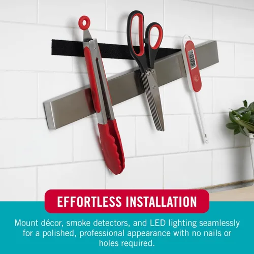 Miniatura 5 de VELCRO Brand Cinta de montaje de cocina y baño. Resistente a la humedad para instalar accesorios de ducha y decoración de baño. Rollo resistente