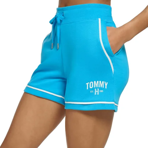 Miniatura 2 de Tommy Hilfiger Pantalones cortos estampados con cordón y cintura acanalada para mujer