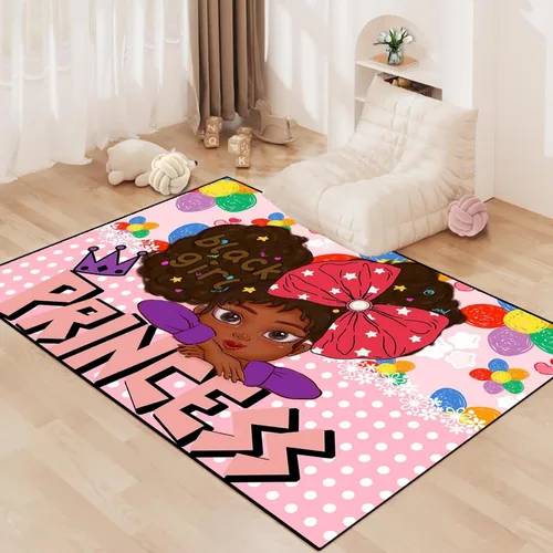Miniatura 6 de Alfombra de gato para habitación de niñas, diseño de dibujos animados, decoración para dormitorio, bonita alfombra de área de gatos, alfombras