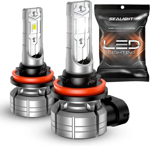 SEALIGHT Bombilla LED antiniebla H11 H8, 14000 lm, 24 W, fuerte penetración H8 H16 H11, luces antiniebla LED de 6500 K, chips CSP 5530 blanco frío,