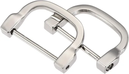 Miniatura 8 de uxcell Anillo en D de herradura en forma de U, hebillas atornilladas (Light Bronze)
