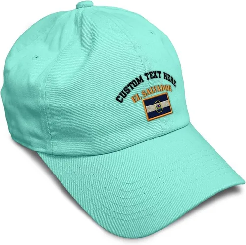 Miniatura 29 de Speedy Pros Sombrero de béisbol suave bordado papá sombrero El Salvador bandera bordado hombres y señoras gorra de béisbol algodón