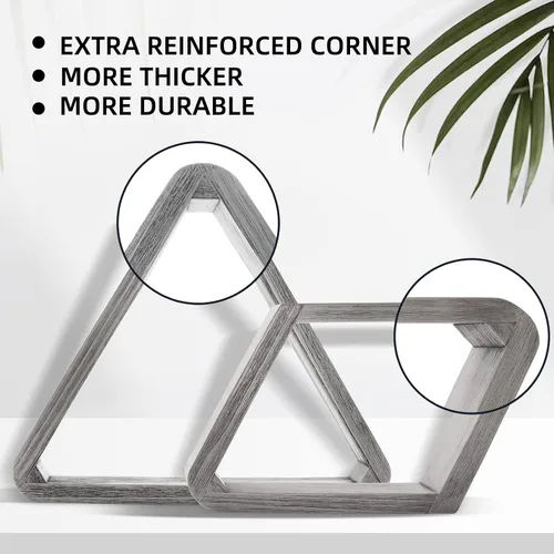 Miniatura 3 de GSE Games & Sports Expert Billar de madera maciza resistente de lujo, triángulo de 8 bolas/9 bolas de diamante para bolas de piscina de 2-1/4 Gris