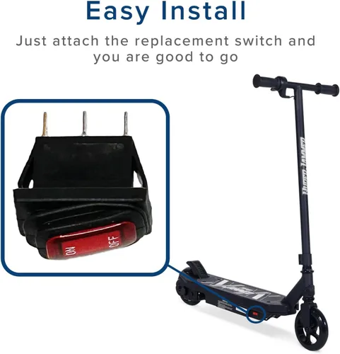 Miniatura 5 de AlveyTech Interruptor de encendido/apagado rojo con bota de goma resistente a la intemperie para scooters eléctricos de la maquinilla de afeitar