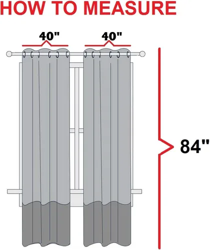 Miniatura 4 de Elegant Comfort - Cortinas transparentes de lujo con bolsillo para barra para cocina, dormitorio y sala de estar, Microfibra, Beige