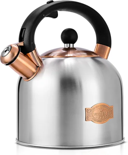 Miniatura 8 de SUSTEAS Hervidor de té – Hervidor silbante de 3.17 cuartos con mango ergonómico – Ollas de té de acero inoxidable de alta calidad para estufa