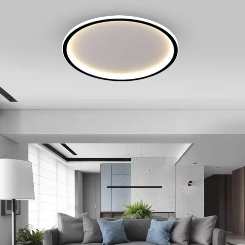 Miniatura 19 de Lámpara de techo LED regulable de montaje empotrado, lámpara de techo empotrada redonda moderna de 12 pulgadas con ajuste de aplicación, lámpara